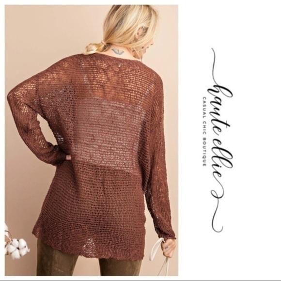 Chocolate Loose knit Sweater - Picture 4 of 4